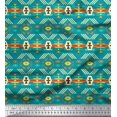 thumbnail image 1 of Soimoi Poly Georgette Fabric Geometric Southwestern Printed Craft Fabric by the Yard 52 Inch Wide, 1 of 3