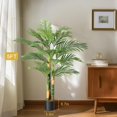thumbnail image 2 of 5FT Artificial Golden Cane Palm Tree, Pre Potted Tropical Palm for Home Office, 2 Pack, 2 of 6