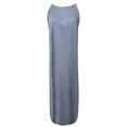 thumbnail image 5 of EQWLJWE Longue Robe pour Femmes Robe Décontractée pour Femmes en Coton et Lin à Col Rond, Unie, Sans Manches, Imprimée, Fendue, 5 of 5