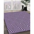 thumbnail image 3 of Ahgly Tapis Rectangulaire Lavable en Machine Intérieur Transitionnel Violet Foncé, 8 Pieds x 10 Pieds, 3 of 7