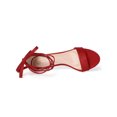 thumbnail image 4 of BLISSFUL STEP Women's Open Toe Kitten Heel Lace Up Fastening Sandals, 4 of 7