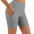 thumbnail image 1 of Plebaso Shorts de Yoga pour Femmes avec Poches Taille Haute Leggings Extensibles Shorts Unis Shorts de Course Cyclistes, 1 of 7