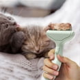 thumbnail image 4 of Self-Cleaning Metal Grooming Brush for Cats and Dogs Detangling and Dematting Tool with One-Click Release for Easy Undercoat Removal, 4 of 5