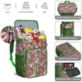 thumbnail image 2 of Tropical Flower and Leaves Insulated Cooler Backpack, Leakproof Waterproof Lunch Backpack for Beach Vacations, Camping, 2 of 6