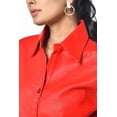 thumbnail image 1 of Chemise en Cuir Rouge Magnifique pour Femme, 1 of 10