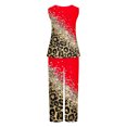 thumbnail image 5 of Mikilon Ensemble Élégant pour Femmes 2 Pcs Débardeur Imprimé Décontracté Sans Manches Col Rond Rouge TP, 5 of 5