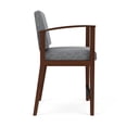 thumbnail image 3 of Pemberly Row Chaise de Réception à Dossier Haut en Noyer/gris Adler en Flanelle Gris, 3 of 3