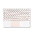 thumbnail image 3 of HLONK Bluetooth Keyboard  Round Cap Design  Portable Wireless Keyboard with Touchpad for Android  PC  Tablet | Electronic Accessories Sale for Your Happy Life(Pink), 3 of 5