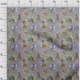 thumbnail image 3 of oneOone Cotton Poplin Bluish Violet Fabric Animal Sewing Craft Projects Fabric Prints By Yard 56 Inch Wide, 3 of 4