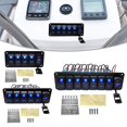 thumbnail image 4 of Yimiti Waterproof 5 6 8 Gang Rocker Switch Panel Led Light For Car Marine Boat 12V 24V-5 Gang, 4 of 8