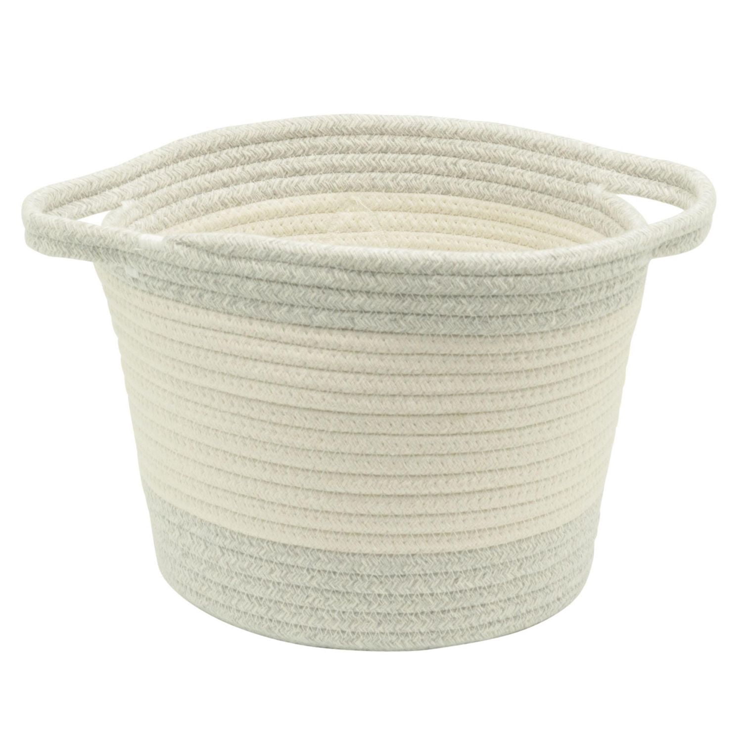 Cotton Rope Storage Basket with Boucle Heart Patch