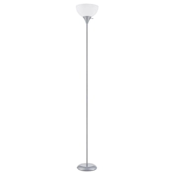 Lampe sur pied Mainstays de 71 pouces, fini argenté
