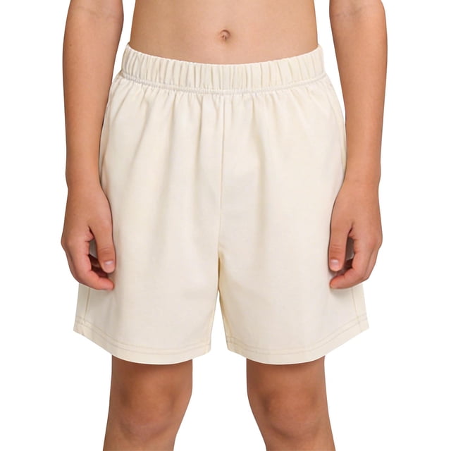 Elastic Waist Shorts for Kids Solid Color Casual Sport Shorts 3 Pc