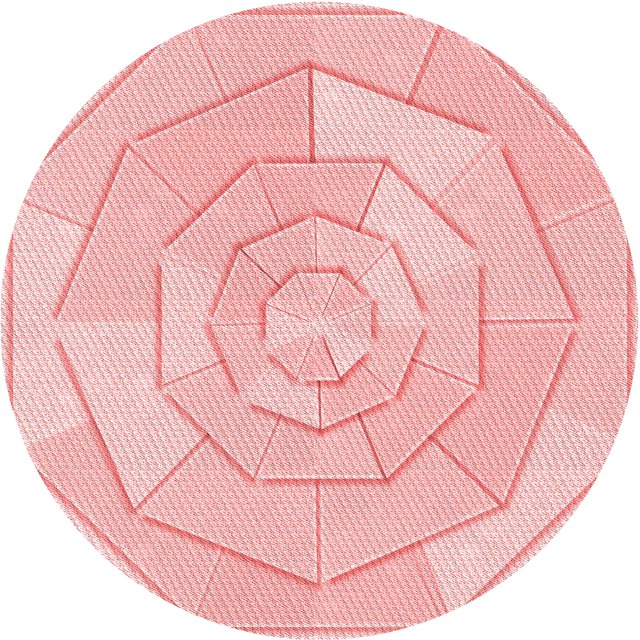 Ahgly Tapis Rond Lavable en Machine Intérieur Transitionnel Rouge Pastel Rose, 7 Pieds Rond