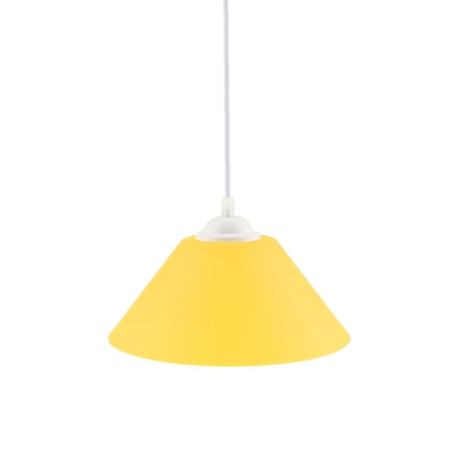Milaget Suspension Moderne en Forme de Cône Abat-Jour Lustre Jaune