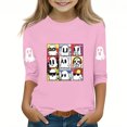 thumbnail image 2 of MKOSPLRT T-Shirts d'Halloween pour Enfants Filles Garçons Manches 3/4 Hauts Col Rond T-Shirts Graphiques Amusants Décontractés Amples T-Shirts de Sortie T-Shirts de Rentrée, 2 of 4