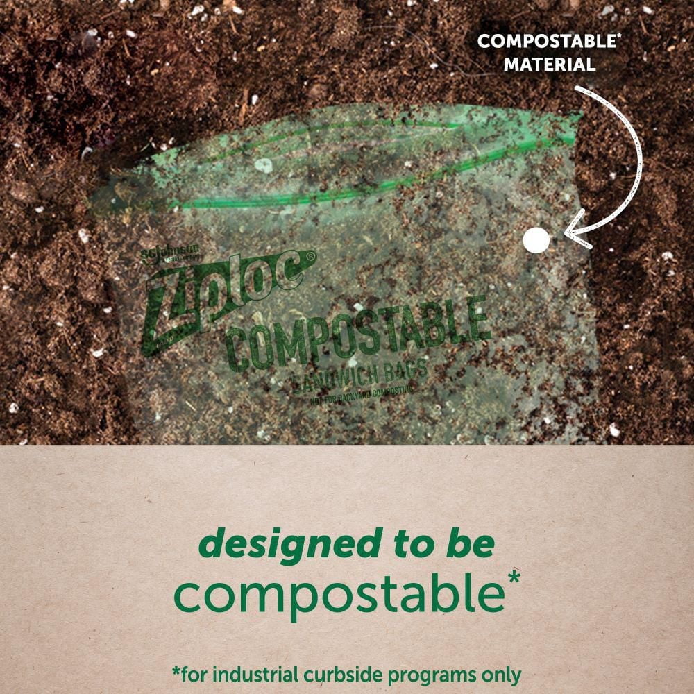 Ziploc® Compostable Sandwich Bag, 20 Bags