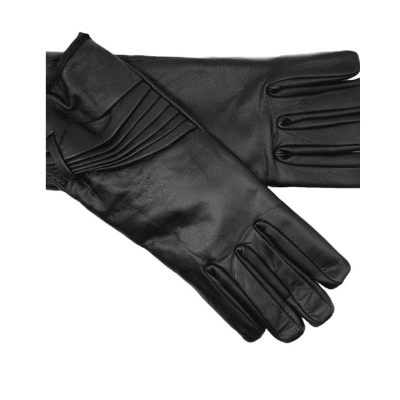 Women’s Winter Gloves – Genuine Leather Winter Dress Gloves- Size Medium- Fleece Insulated- by North Gloves