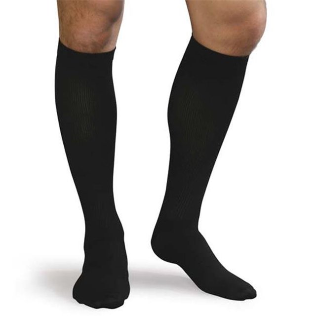 Advanced Orthopaedics 9505 - BL 30 - 40 mm Hg Compression Mens Support Socks- Black - Medium