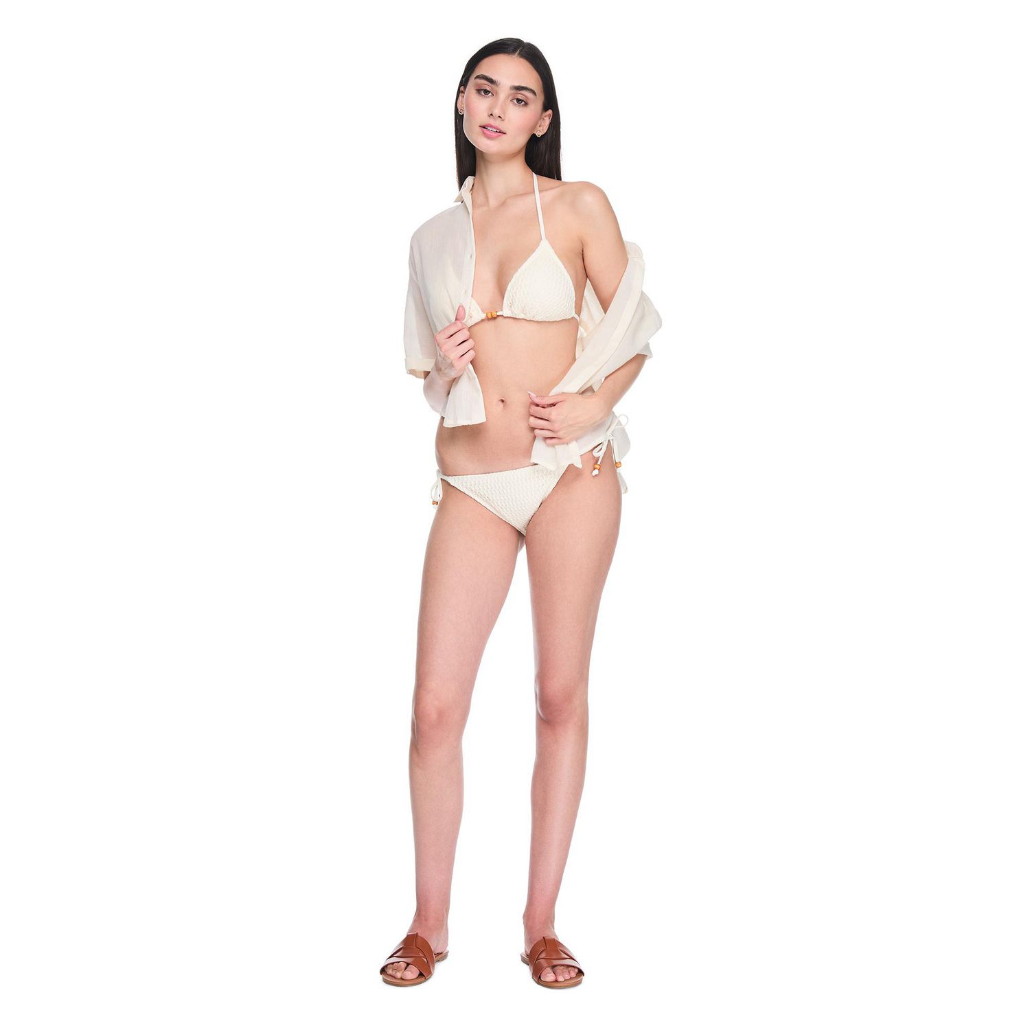 No Boundaries Women's String Bikini Bottom