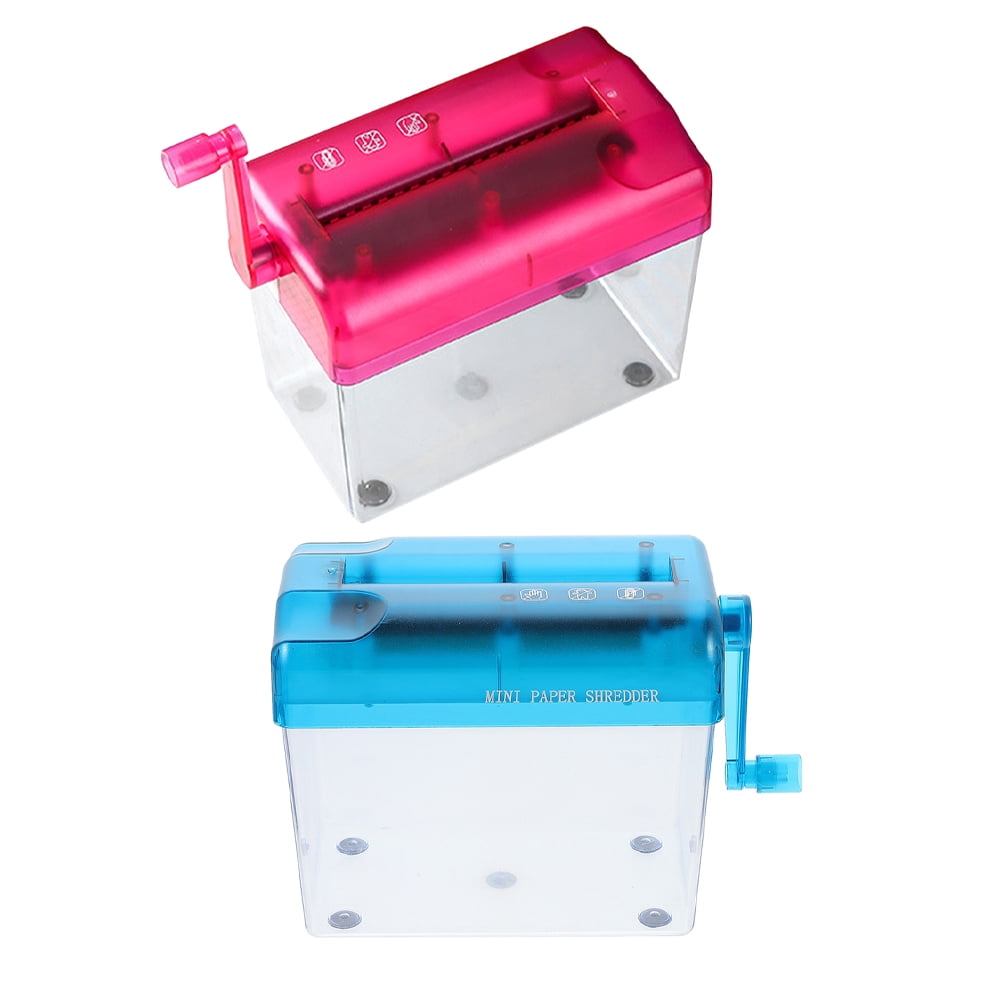 LABSERRON 2Pcs Hand Crank Paper Shredder for Home Use Portable Desktop Manual Shredder