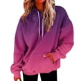 thumbnail image 1 of Timegard Sweatshirts for Women Plus Size Zipper Hoodies Pullover Gradient Color Fall Casual Loose Tops, 1 of 5