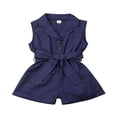 thumbnail image 1 of MesaSe Baby Girl Sleeveless Romper Button Shorts with Belt Jumpsuit, 1 of 5