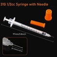 thumbnail image 4 of KEINXS 20 Pack 2ml Plastic Syringa with Cap  Individually Sealed Wrapped  for Scientific Labs  Measuring Liquid  Refilling Cartridges or Glue Applicator, 4 of 9