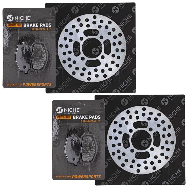 Niche Front Brake Rotor Pad Semi Metallic Kit for Yamaha 3BN-W0045-01-00 ATV MK1006731