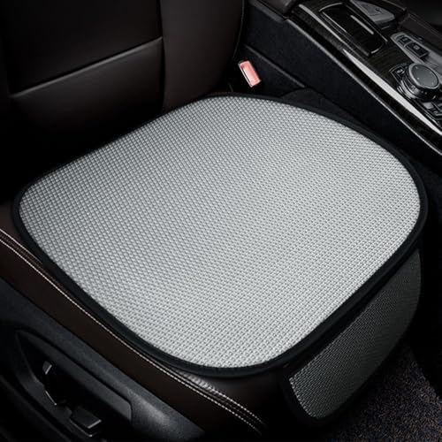 Car Cooling Seat Cover, Ice Silk Non-Slip Car Seat Pad for Summer Breathable and Refreshing, Breathable & Anti-Slip Cotton Car Seat Covers with Pocket, Cooling Car Seat Covers (Gray, Front Seat) Gray