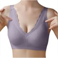 thumbnail image 1 of Plebaso Women's Wireless Bras Full Coverage Removable Soft Padded Everyday Bras Smooth Back Pullover Bras, 1 of 4