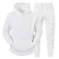 thumbnail image 1 of Kcodviy Men Autumn and Winter Haptic Suits Set Leisure Solid Color Tailor Suits for Men Zipper Sweater Pants Sports Summer Suit, 1 of 9