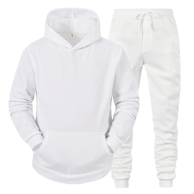 Kcodviy Men Autumn and Winter Haptic Suits Set Leisure Solid Color Tailor Suits for Men Zipper Sweater Pants Sports Summer Suit