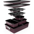 thumbnail image 1 of 8-Piece Nonstick Stackable Bakeware Set - PFOA, PFOS, PTFE Free Baking Tray Set w/Non-Stick Coating, 450°F, 1 of 9