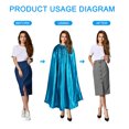 thumbnail image 3 of Unique Bargains Portable Dressing Room, 1.2M Length Instant Changing Tent for Beach Boating, Teal Blue, 3 of 6