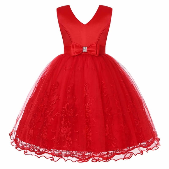TJAZFJPA Blue Dress for Girls Wedding Pageant Dresses Embraoidered Princess Skirt Lace Lace Performance Dress Christmas Party Dress Flower Girls Lace Bridesmaid Dress Long Easter Dresses for Girls
