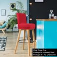 thumbnail image 2 of PiccoCasa Stretch Spandex Bar Stool Cover for Short Back Chair Red 1, 2 of 8