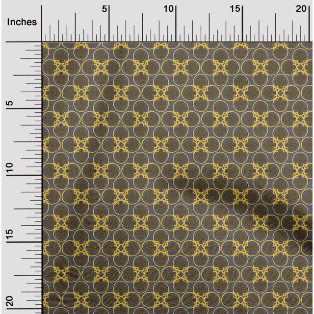 oneOone Cotton Cambric Fabric Floral Block Decor Fabric Printed BTY 56 Inch Wide
