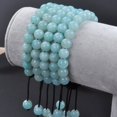 thumbnail image 2 of Natural Healing Power Gemstone Crystal Beads Unisex Adjustable Macrame Bracelets 8mm,Amazonite, 2 of 4
