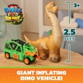 thumbnail image 2 of PAW Patrol: The Dino Movie, Véhicule Megasaurus Dino avec dinosaure gonflable de 76,2 cm et figurine Rocky articulée, jouets pour enfants d'âge préscolaire, pour filles et garçons à partir de 3 ans, 2 of 8