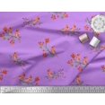 thumbnail image 3 of Soimoi Tissu de Canard de Coton Violet Baies Rouges & Bulbul Oiseau Tissus Imprimés par Yard 56 Pouces de Large, 3 of 3