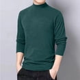thumbnail image 2 of Lovzfmll Chemise à Manches Longues Col Montant Automne Hiver pour Hommes, Haut Col Rond pour Superposition et Style Décontracté Vert, 5TG, 2 of 5