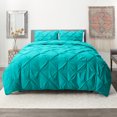 thumbnail image 1 of Nestl Pinch Pleated Comforter, Queen/Full Comforter Set, Teal, 1 of 6