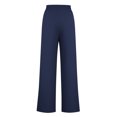thumbnail image 3 of Pants for Women, Womens Fashionable Striped Printed Drawstring Wide Leg Pants, 3 of 4