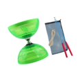 thumbnail image 2 of Lipstore Ensemble de Diabolo Chinois Amusant Portable Robuste 3 Roulements pour Enfants Débutants Extérieur Vert, 2 of 8