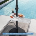 thumbnail image 4 of Costway Table de Parasol d'Extérieur Réglable de 20” pour Perche de Parasol de Patio de 1,5” et 1,9” Blanc, 4 of 10