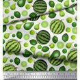 thumbnail image 2 of Soimoi Polyester Crepe Fabric Pear,Lemon & Watermelon Fruits Print Fabric by The Yard 42 Inch Wide, 2 of 3