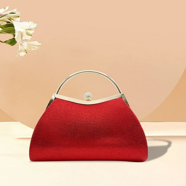 Sac Pochette de Soirée pour Femmes Chaîne Strass Étincelant Sac à Main Élégant Sacs Messager