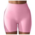 thumbnail image 1 of WEIYLL Yoga Womans Shorts Seamless Scrunch Workout Gym Solid Color Pink Pants M, 1 of 5