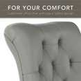 thumbnail image 3 of Bush Chaise de Bureau en Similicuir Gris Clair, 3 of 7